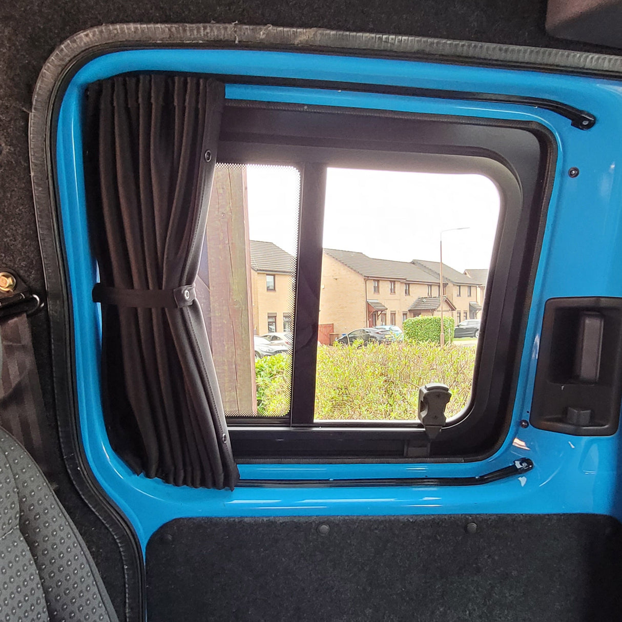 For VW Caddy Premium 2 x Side Sliding Door Window Curtains Van-X