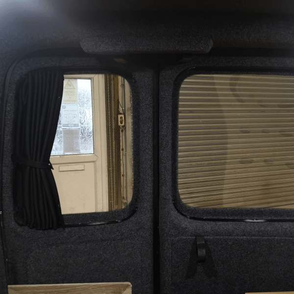 For VW Caddy Premium 1 x Barndoor Window Curtains Van-X