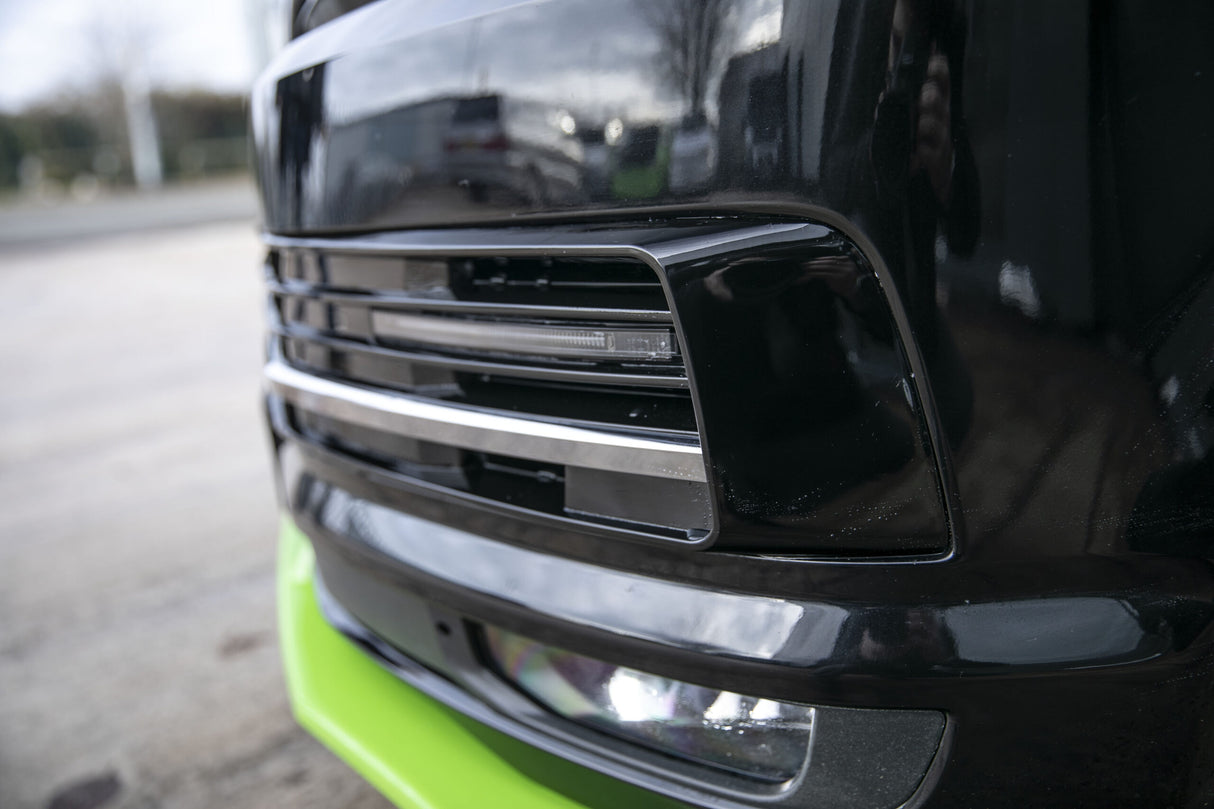 For VW T6 Transporter Light-bar DRL Kit (Gloss Black) Suitable for Highline and Sportline Bumper Ideal MOD
