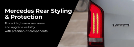 Mercedes rear styling with bumper protector and rear light upgrades for Sprinter and Vito