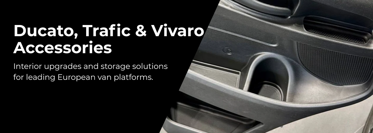 Van interior with storage solutions for Ducato, Trafic and Vivaro platforms