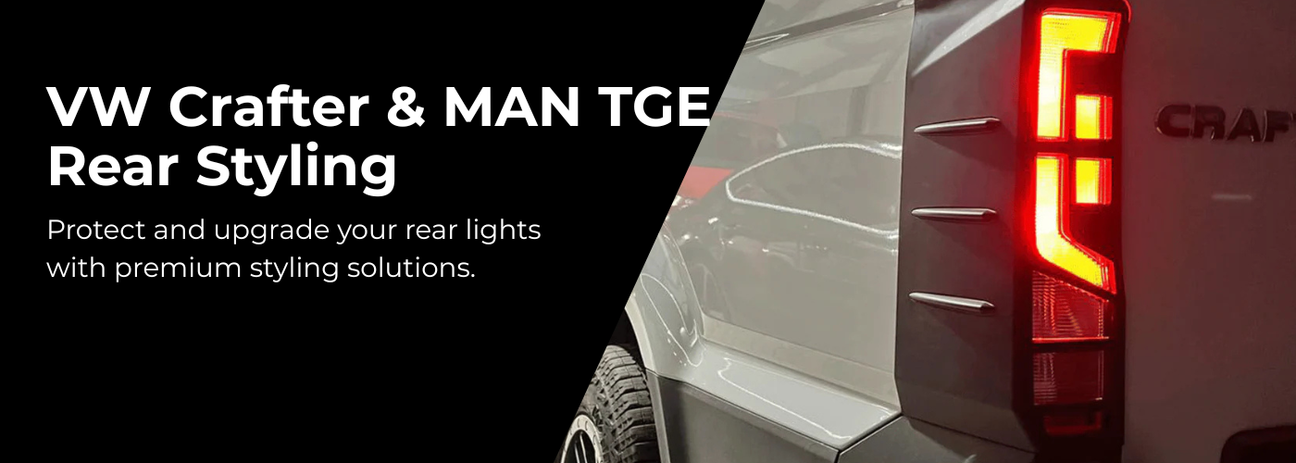 VW Crafter rear light guards styling and protection upgrade