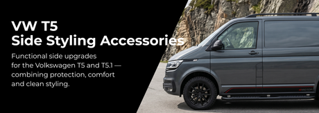 VW T5 side styling accessories with steps and protection upgrades
