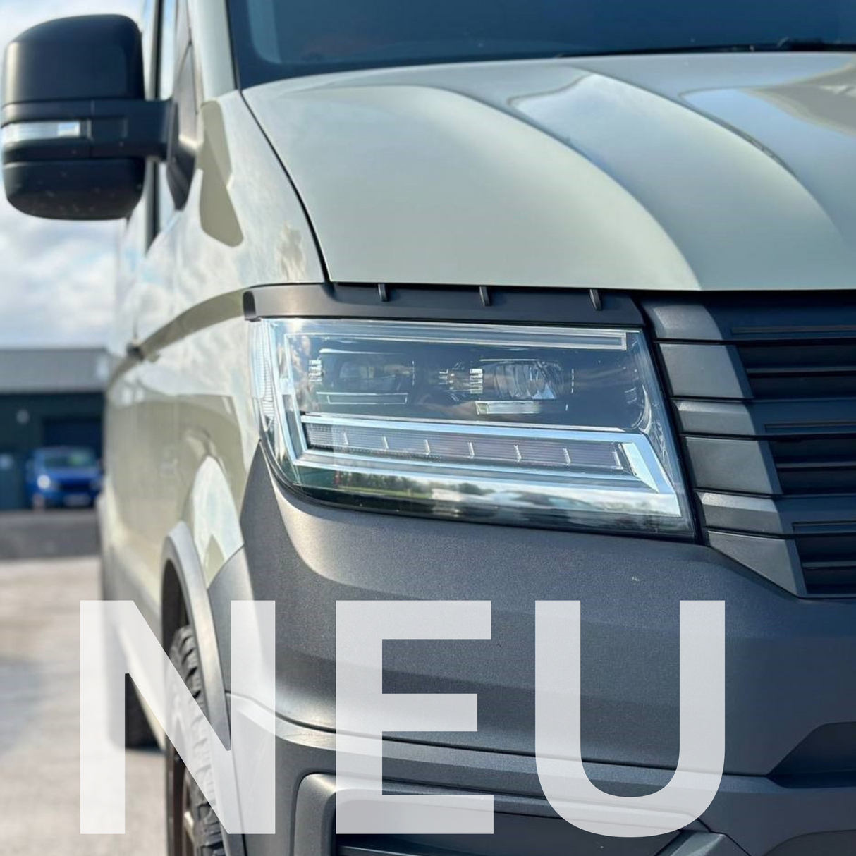 Voor nieuwe VW Crafter Koplamp Wenkbrauwtrim - Glanzend Zwart - Van Styling accessoire van Van-X