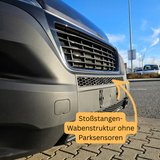 Parachoques Peugeot Boxer con panal sin sensores de estacionamiento - Negro mate