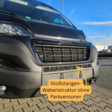 Bajo parachoques Vauxhall Movano con panal sin sensores de estacionamiento - Negro mate.