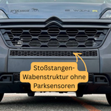 Citroen Jumper Bumper Honingraat zonder Parkeersensoren - Mat Zwart