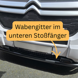 Peugeot Boxer Onderbumper Honingraat Grille - Glanzend Zwart