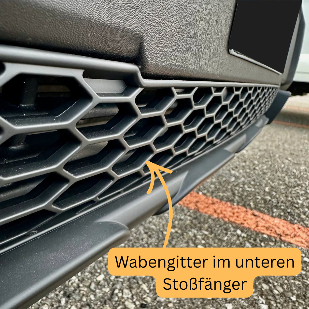 Peugeot Boxer Onderbumper Honingraat Grille - Mat Zwart