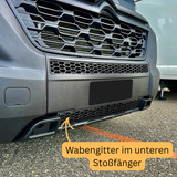 Peugeot Boxer Onderbumper Honingraat Grille - Mat Zwart
