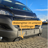 Peugeot Boxer Onderbumper Honingraat Grille - Mat Zwart