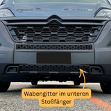 Peugeot Boxer Onderbumper Honingraat Grille - Mat Zwart