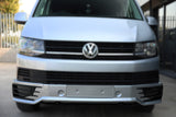 Spoiler + Splitter de pare-chocs avant style Sportline pour VW T6 Transporter, peint et prêt à installer.