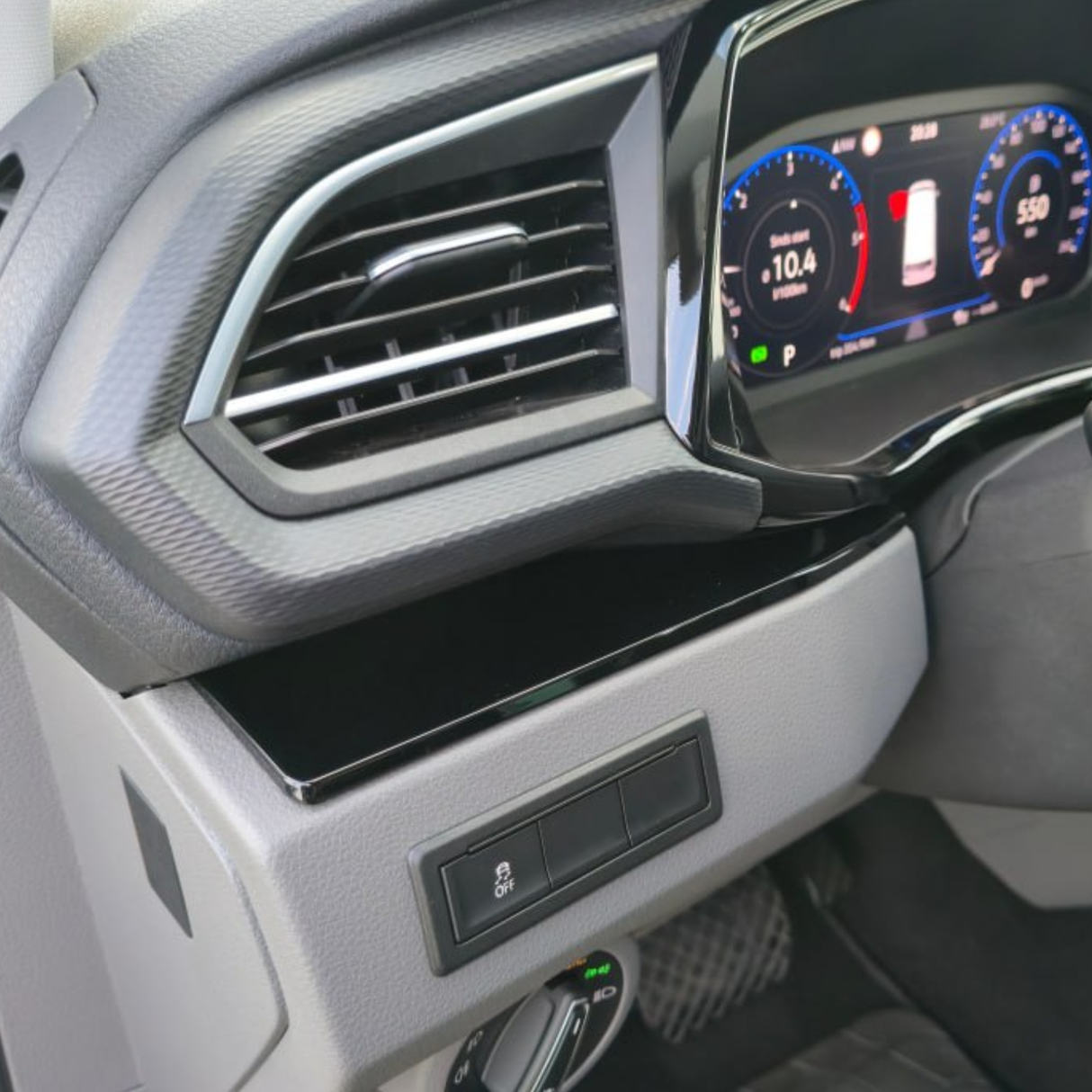 Voor VW T6.1 Transporter Dashboard Upgrade Van-X – Premium 4-delige glanzend zwarte onderpaneelafwerking en deurkaartset