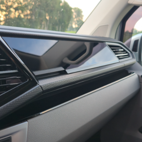 Para la tapa magnética de la guantera VW T6.1 – acabado negro brillante para furgonetas Volkswagen Transporter, campervans