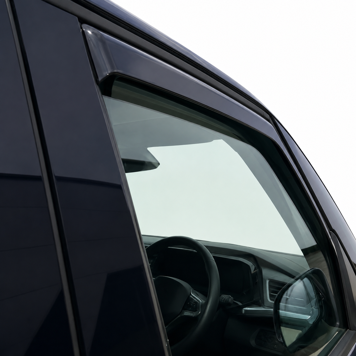 For VW T7 Multivan / Caravelle In-Channel Tinted Wind Deflectors – Van-X