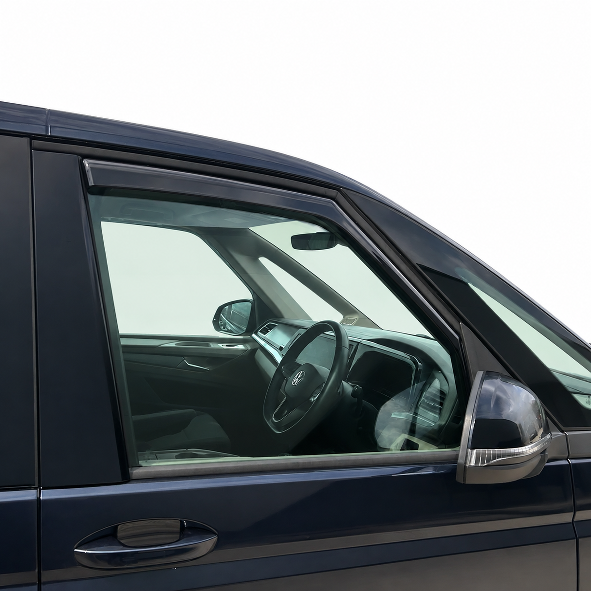 For VW T7 Multivan / Caravelle In-Channel Tinted Wind Deflectors – Van-X