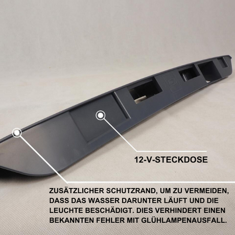 VW T5, T5.1, nummerplaateenheid achter schuurdeur – diepzwart