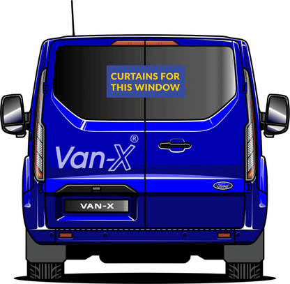 Voor Ford Transit Custom Premium raamgordijnen - Zwart/Zwart - MAAK JE EIGEN BUNDEL! Van-X