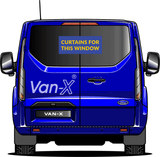 Voor Ford Transit Custom Premium raamgordijnen - Zwart/Grijs - MAAK JE EIGEN BUNDEL! Van-X