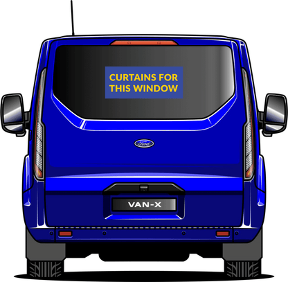 Para Cortinas de Ventana Premium Ford Transit Custom - Negro/Negro - ¡CREE SU PROPIO CONJUNTO! Van-X