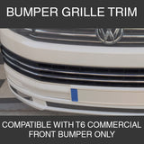 Front Bumper Trim For VW T6 Transporter Stainless Steel