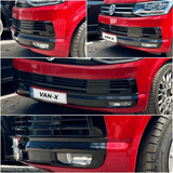 For VW T6 Highline Front Bumper XL Grille | Gloss Black ABS Upgrade | Van-X