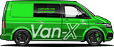 VW T6.1 Transporter Bus Ombouw Premium Gordijnen Van-X - Zwart/Zwart