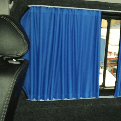 VW T4 Transporter Van Conversion Premium Curtains Van-X - Black/Blue