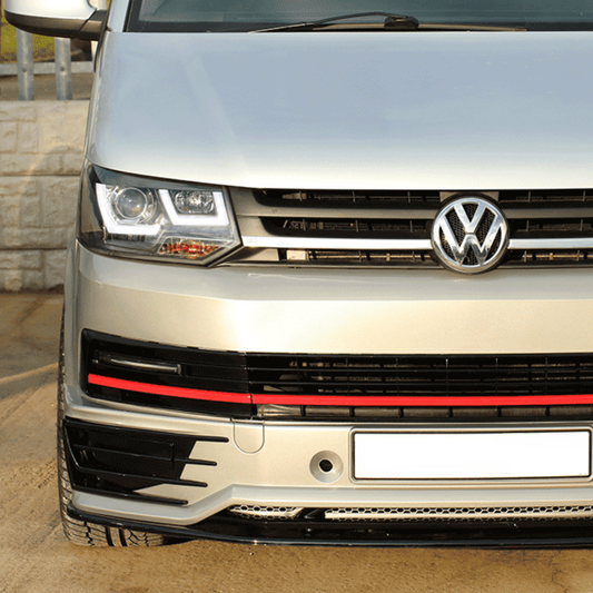 Deflector delantero estilo Sportline para VW T5.1 con diseño T5-X