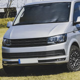 VW T6 R-Line voorgrille (2 in 1) met badge/badgeloos - matzwart