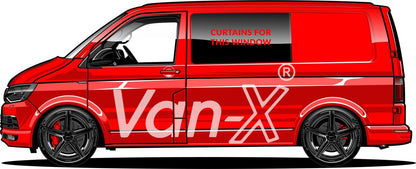 VW Caddy Van Conversie Premium Gordijnen Van-X - Zwart/Zwart