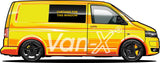 VW T4 Transporter Conversion Van Rideaux Premium Van-X - Noir/Noir