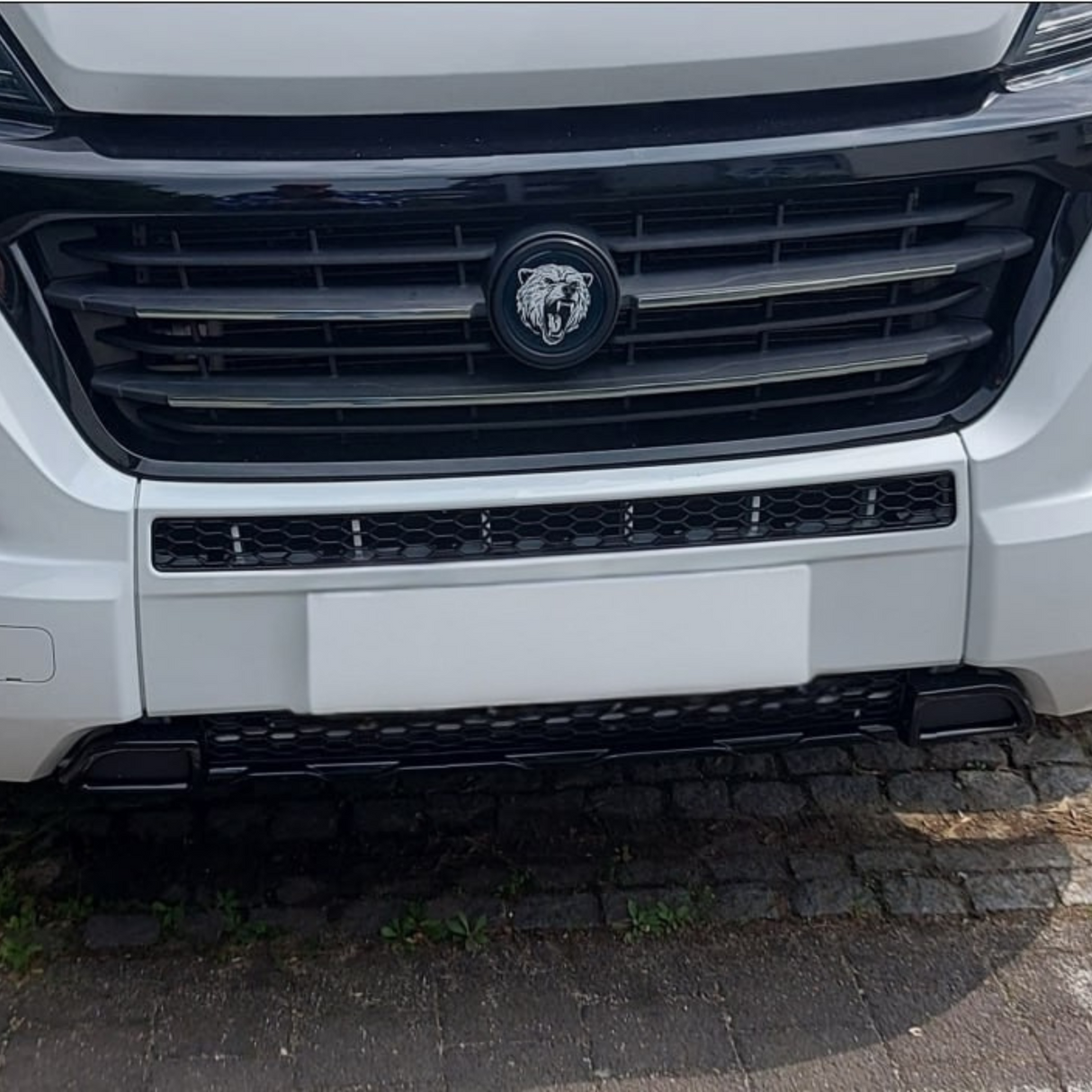For Peugeot Boxer Lower Bumper Honeycomb Grille - Gloss Black