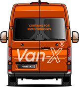 VW Crafter Cortinas de Ventana Premium Van-X - Negro/Negro