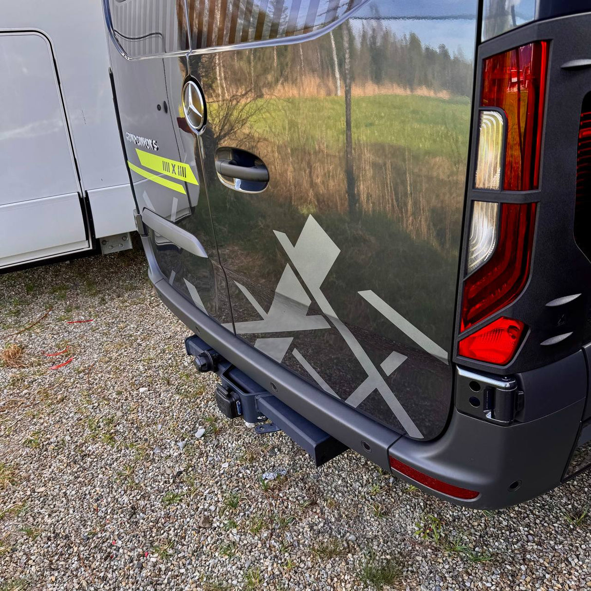 Pour Mercedes-Benz Sprinter 907 Protection de pare-chocs arrière | Pare-chocs pour fourgon robuste – Van-X