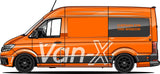 Mercedes Sprinter Premium Gordijnen Van-X - Zwart/Zwart