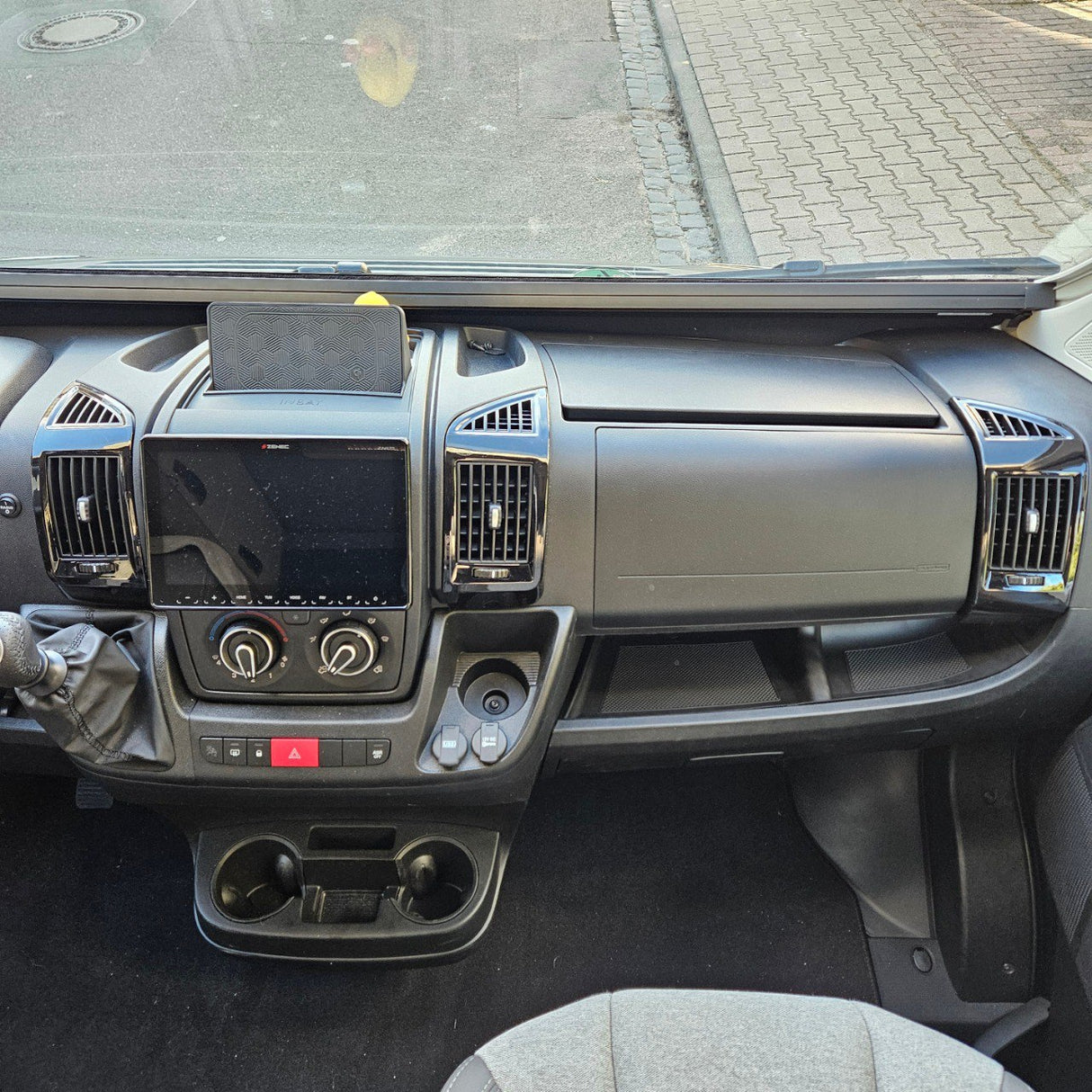 Dashboardontluchter (zwart) voor Fiat Ducato, Peugeot Boxer en Citroen Jumper