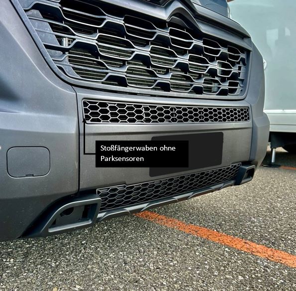 Peugeot Boxer Bumper Honingraat zonder Parkeersensoren - Mat Zwart