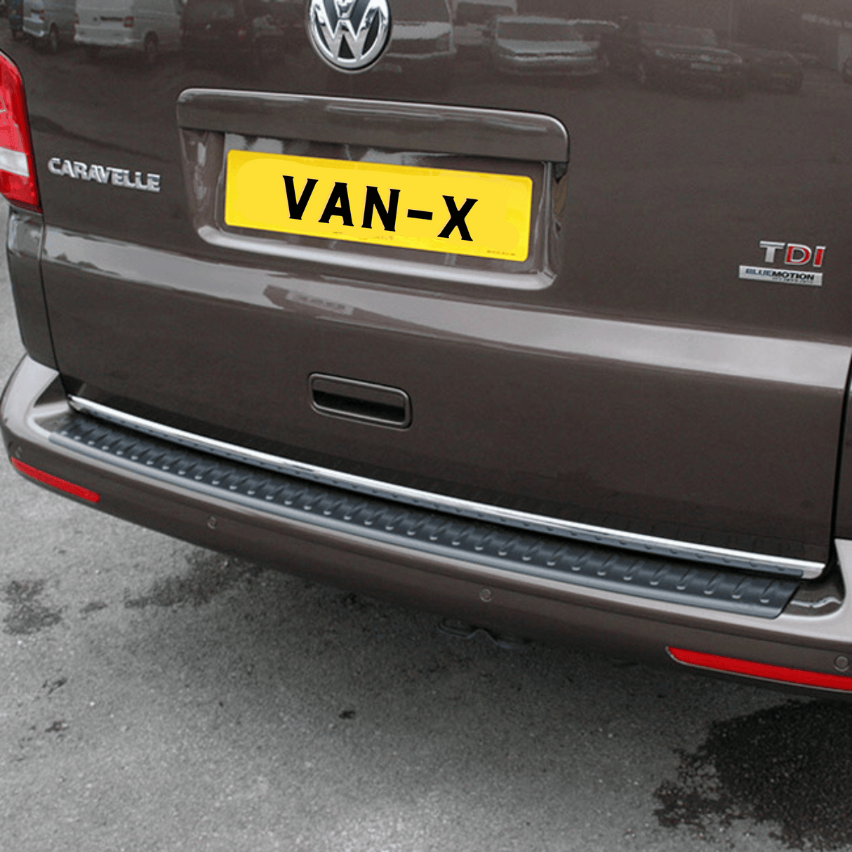 Black Plastic Rear Bumper Protector For VW T5 Transporter