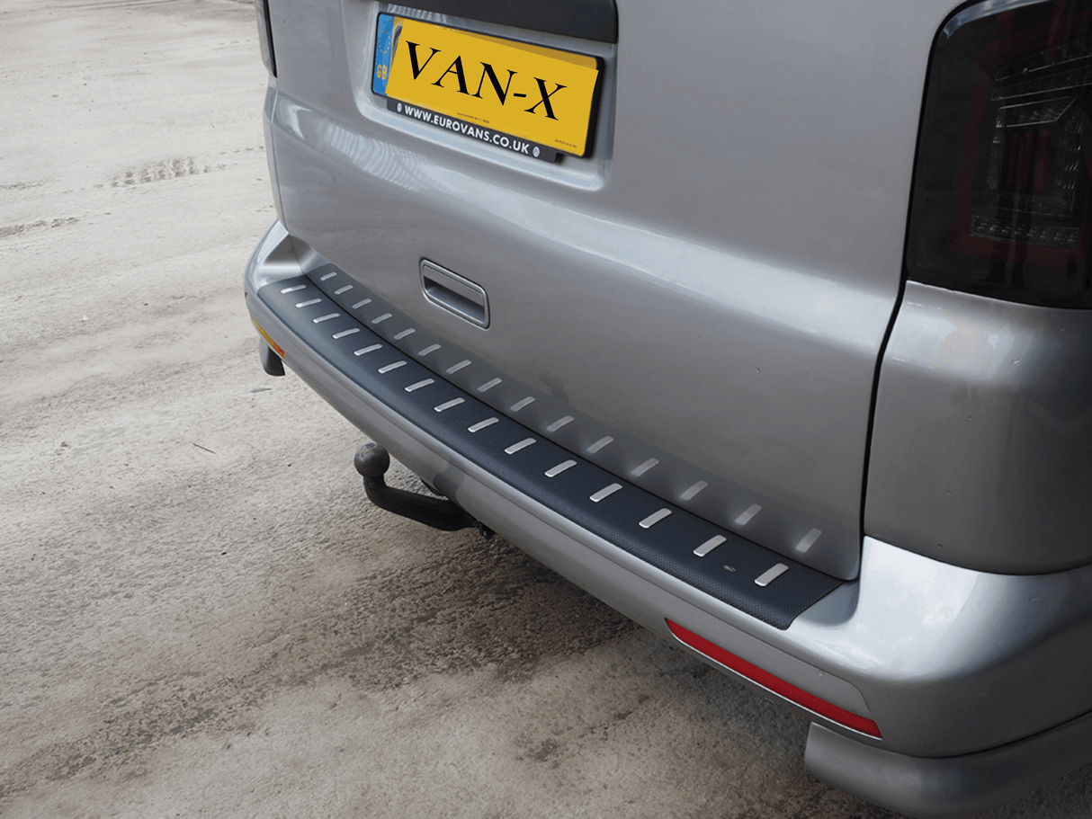 For VW T6 Barndoor ONLY Rear Bumper Protector Carbon Fibre Film