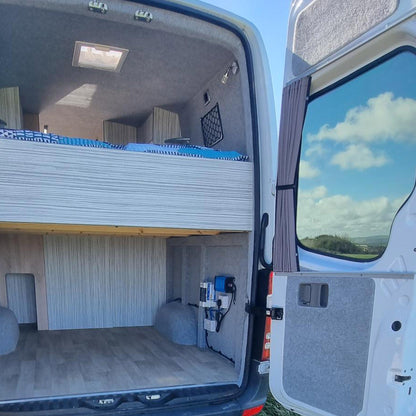 VW Crafter Premium Rideaux de Fenêtre Van-X - Noir/Gris