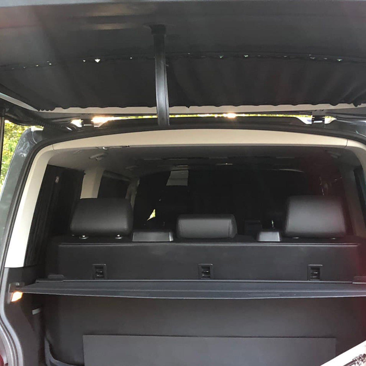 VW Caddy Van Conversion Premium Curtains Van-X - Black/Black