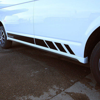 Minigonne laterali VW T5, T5.1 SWB in plastica bianca caramellata