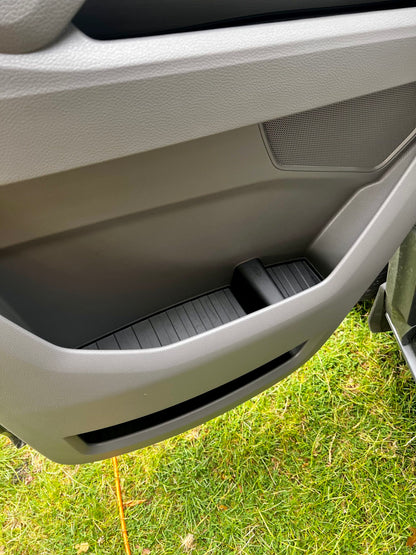 Inserciones de bolsillo de revestimiento de puerta de goma negra para VW Crafter de nueva forma