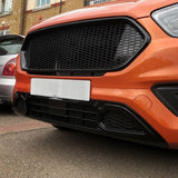 Pour ensemble de grille en nid d'abeille Ford Transit Custom - Haut noir brillant et bas noir mat - Prêt à installer.