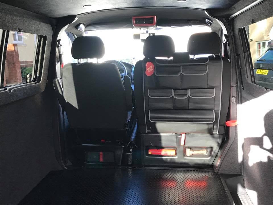 Para VW T5 / T5.1 Transporter Organizador de doble asiento trasero
