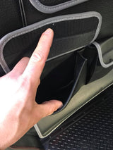 Organizador de asiento trasero de cuero sintético para asiento doble de VW T6, T6.1 Transporter