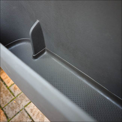 VW T5, T5.1 van campervan Inserti tasche porta, gomma, rivestimento porta (grigio chiaro) Entrambi i sedili Captain Stile interno regalo ideale 