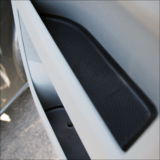 VW T5, T5.1 Inserti tasche porta, gomma, rivestimento porta (nero) Entrambi i sedili Captain Stile interno regali ideali 